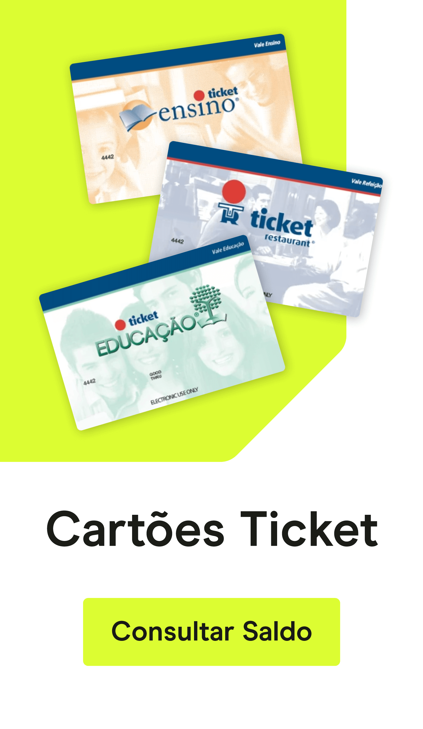 Banner cartões ticket mobile